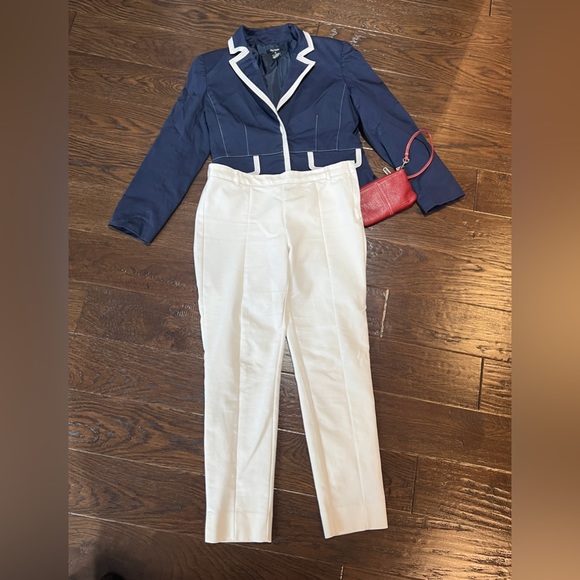 White Ankle Cut Pants Size 4 - Picture 2 of 10